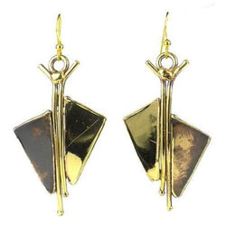 Full Sail Brass Earrings Handmade and Fair Trade