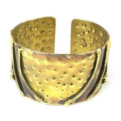 Handcrafted Arches Brass Cuff Handmade and Fair Trade