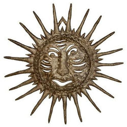 Sun Face - Drum Art - 24 inch - Haiti Handmade and Fair Trade