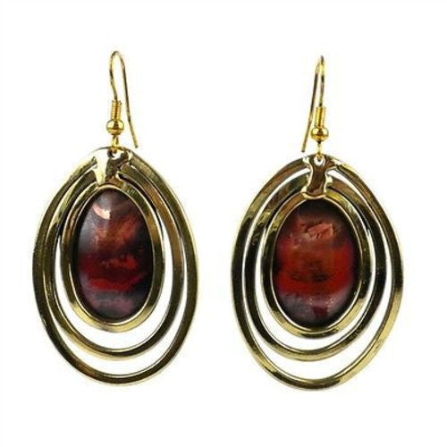 Mirror Mirror Copper and Brass Earrings Handmade and Fair Trade