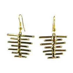 Fence Brass Earrings Handmade and Fair Trade